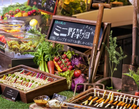 伊達の特産品の和洋折衷ビュッフェを堪能